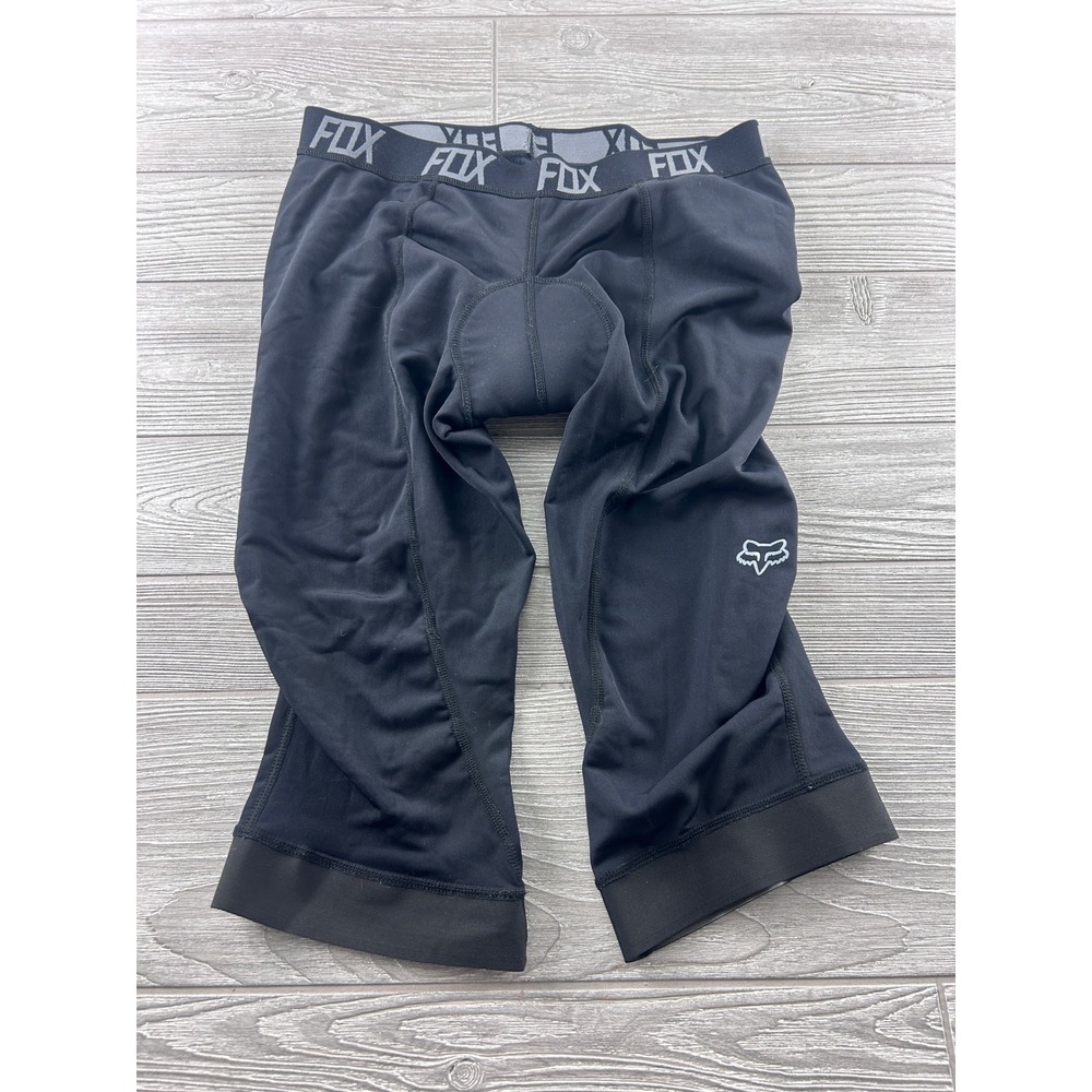 Fox Racing Padded Cycling Liner Shorts Mens XL Black MTB Bike Chamois 14161-001